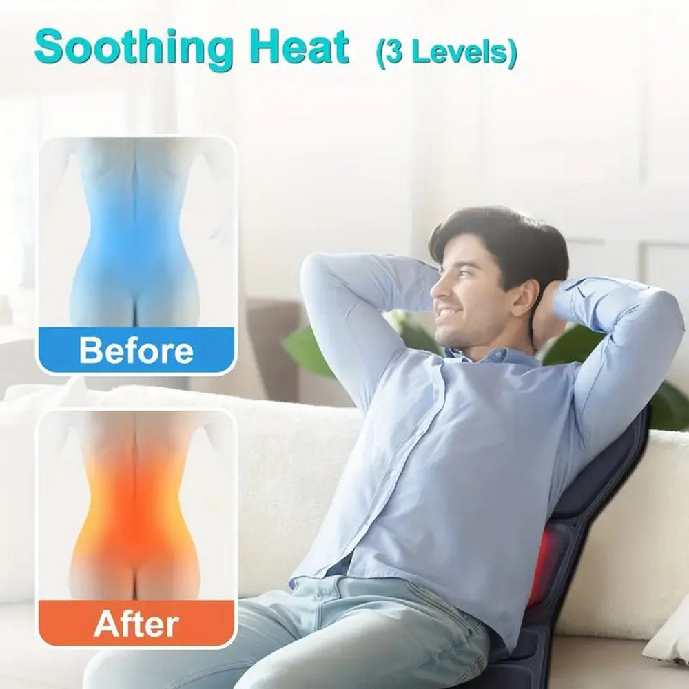 Massage Chair Pad,Back Massage With Heat,Massage Pad With 7Vibration Motors,Chair Massager For Office Chair, Massage Chair For Home Office Use