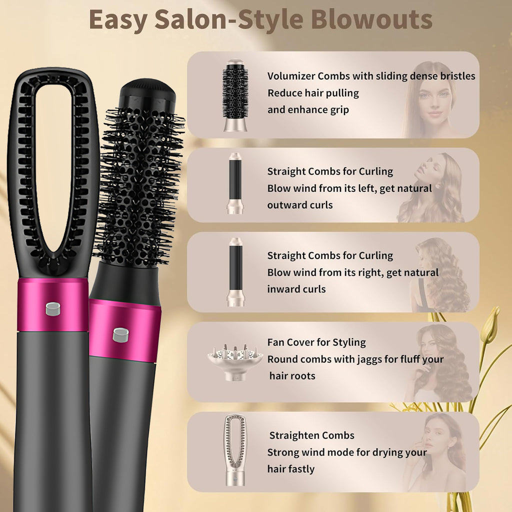 5-in-1 Hair Dryer Brush Kit – 1000W Styling Tool