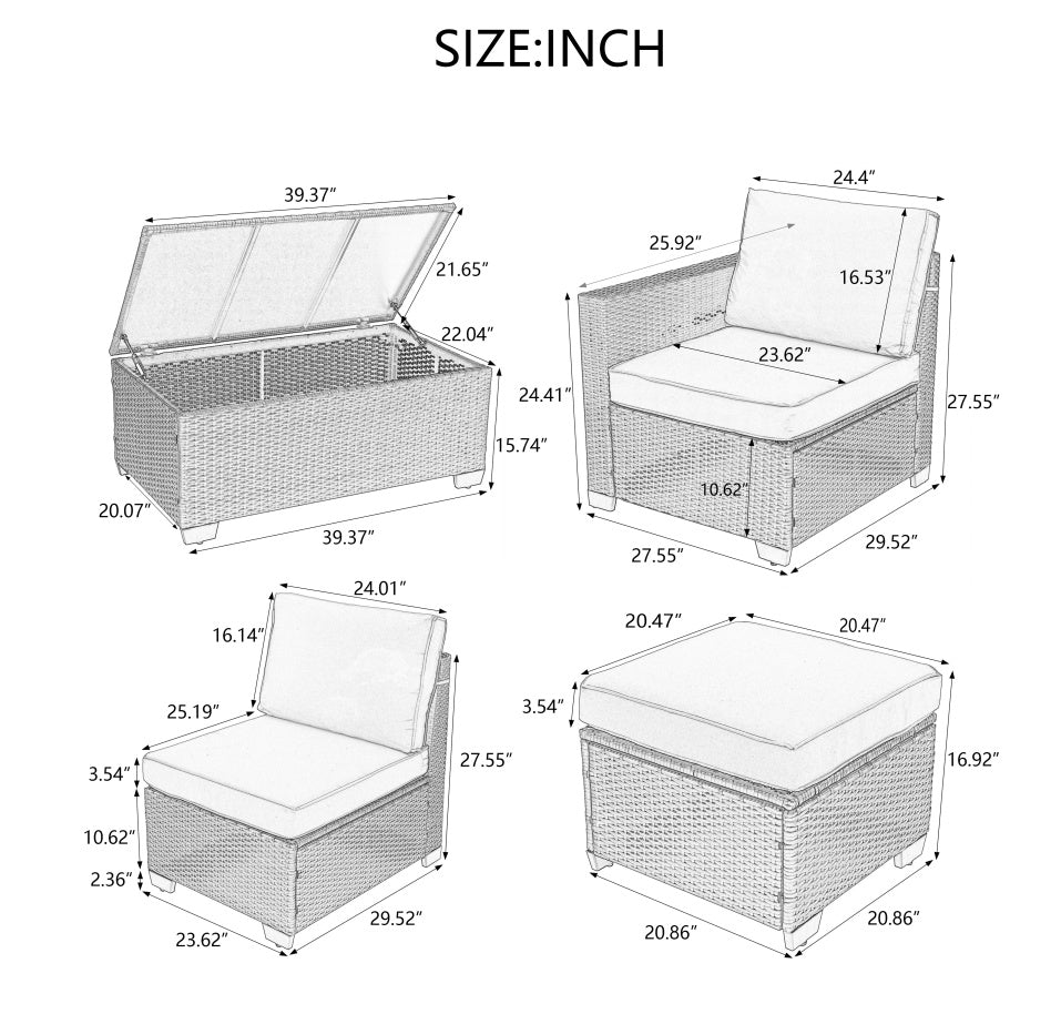 10 Piece Patio Furniture Set